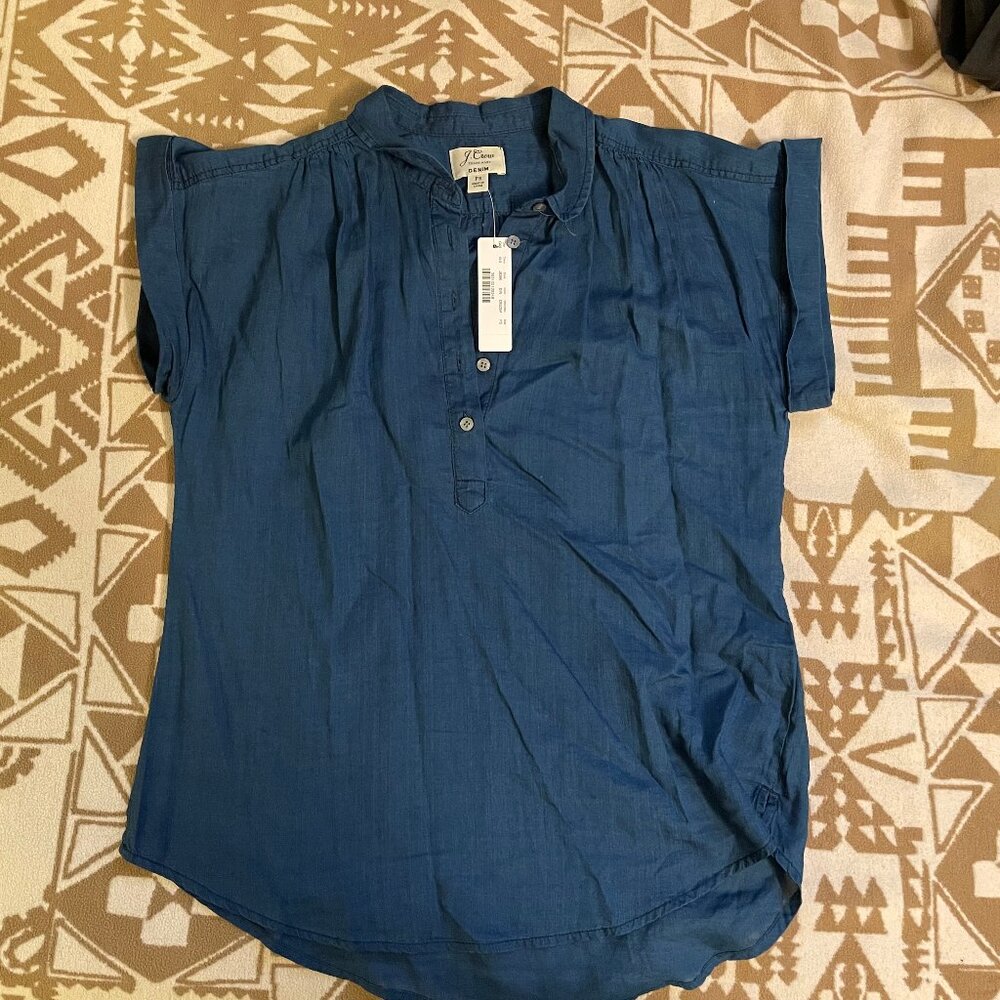 New with Tags J.Crew denim Petite Small shirt